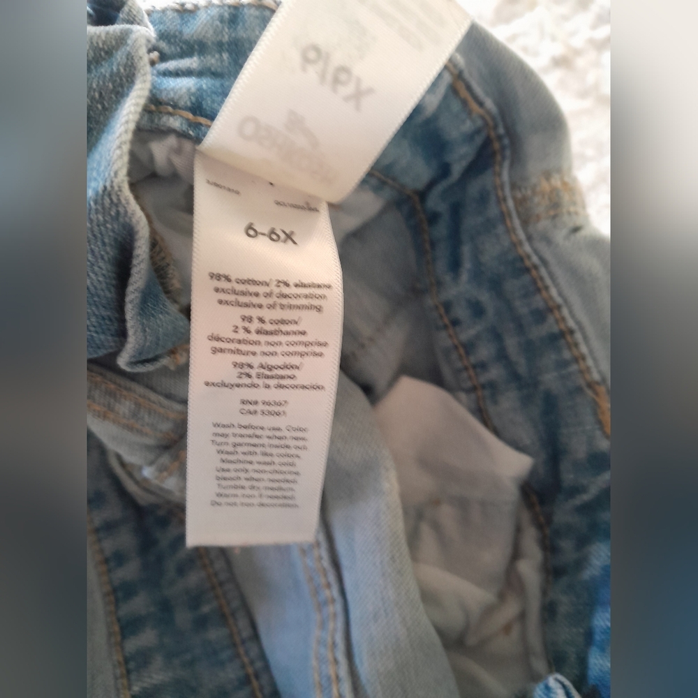 Girls Oshkosh Bib Overalls with Patches Size 6-6X - Picture 10 of 11